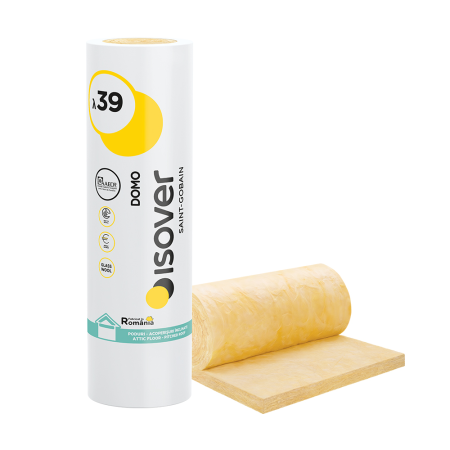 Vata minerala de sticla Isover Domo Twin 100/50 mm, 2 x 50 x 1200 x 6000 mm